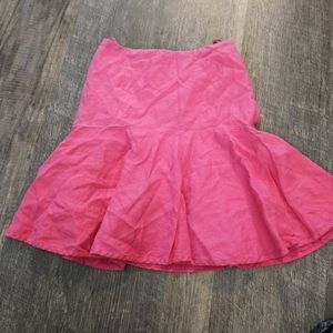 Ralph lauren pink linen skirt